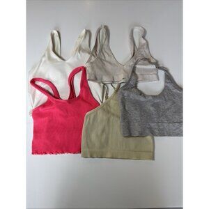 Youth 5 PCS Workout Tops & Bras Size XS All In Motion Recycled Polyester & Spand